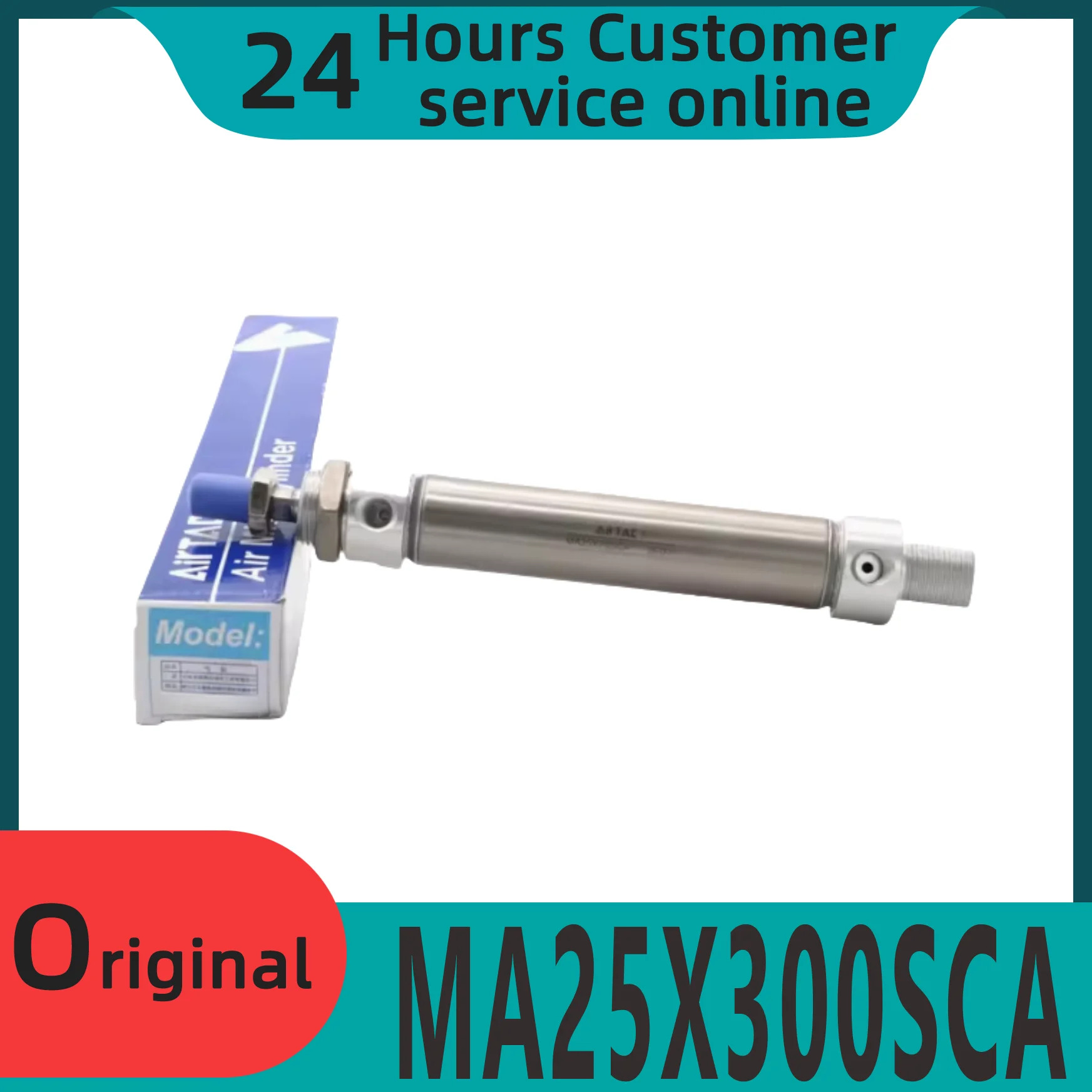 오리지널 스테인레스 스틸 미니 실린더 MA25X300SCA MA25X350SCA MA25X400SCA MA25X450SCA MA25X500SCA 신