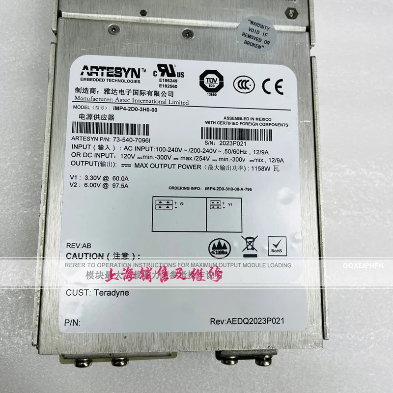 ARTESYN 1158W iMP4-2D0-3H0-00 740-7096I 새 전원공급장치는 것처럼 작동