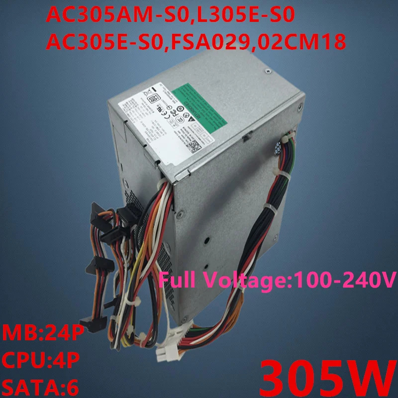 델 옵티플렉스 760 780 MT 305W 전원공급장치 AC305AM-S0 L305E-S0 AC305E-S0 FSA029 02CM18 0163K4 PSU 신