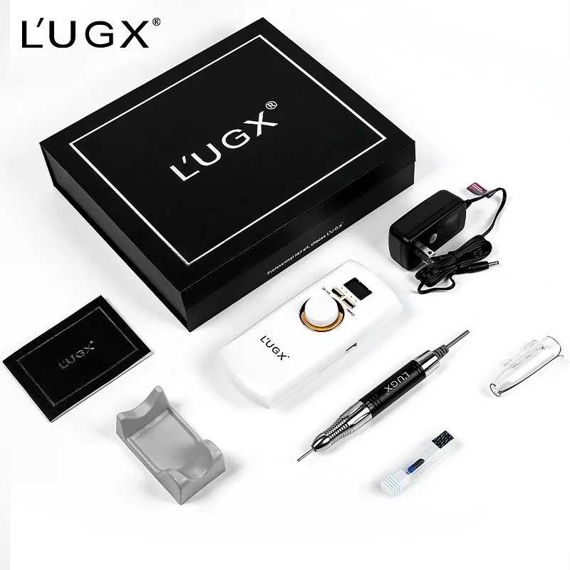 LUGX 휴대충전식 프로 네일 드릴 머신 아크릴 장비30000rpm