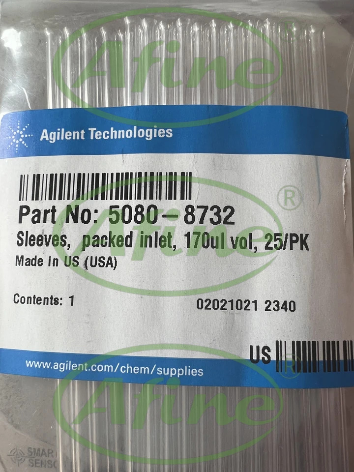 AFINE Agilent 5080-8732 일회유리 라이너 포장된 기둥 입구 170 L 25/pk