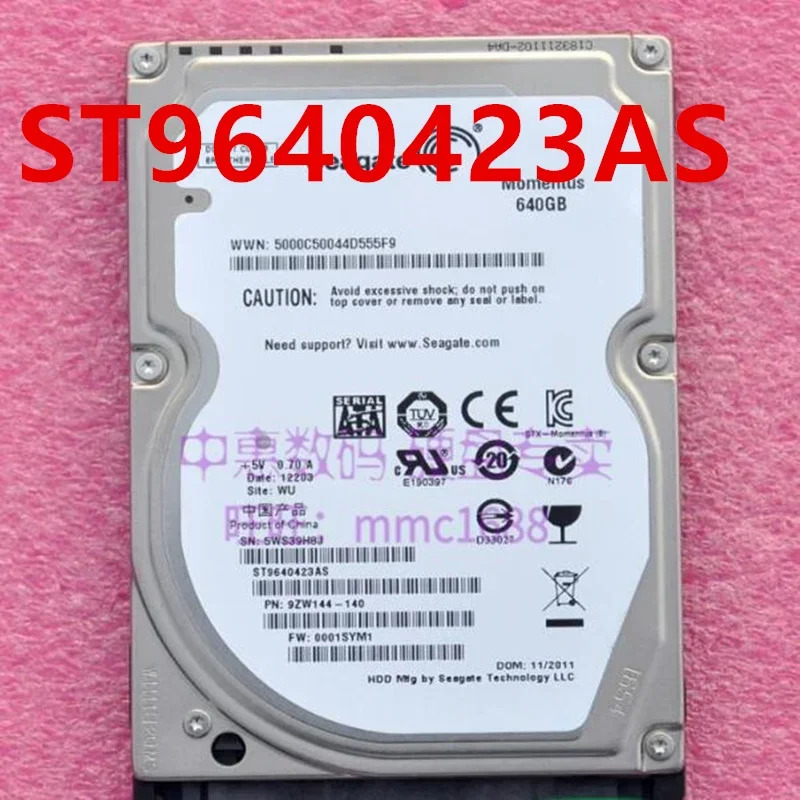 씨게이트 640GB SATA오리지널 하드 2.5 인치 5400RPM 8MB 노트북 HDD ST9640322AS ST9640423AS