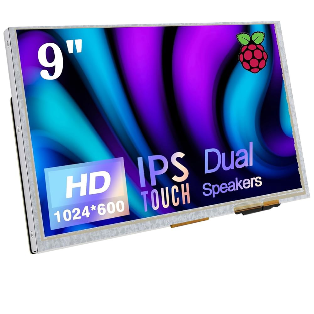 HAMTYSAN 9인치 터치 스크린 모니터, 1024x600 PC용 IPS 라즈베리 파이 노트북 (실버 미니 9 1024x600 Silver - 상품 이미지