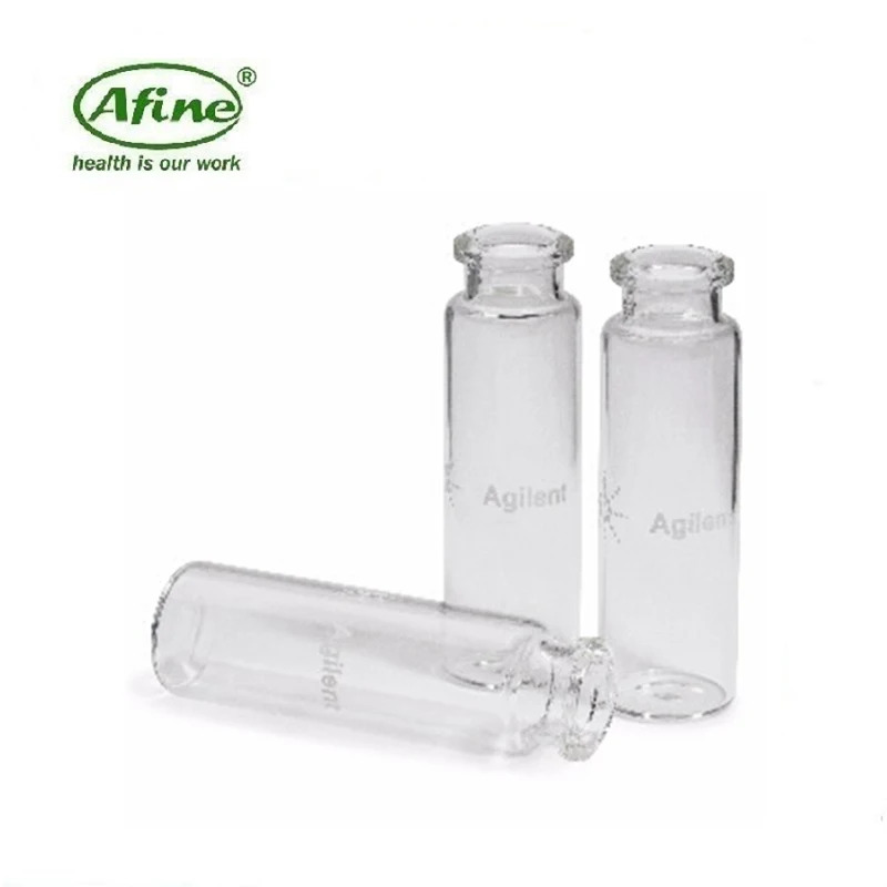 AFINE Agilent 헤드스페이스 바이알 캡 5182-0837 인증 크림프 클리어 평평바닥 20 mL 크기 22.75x75mm