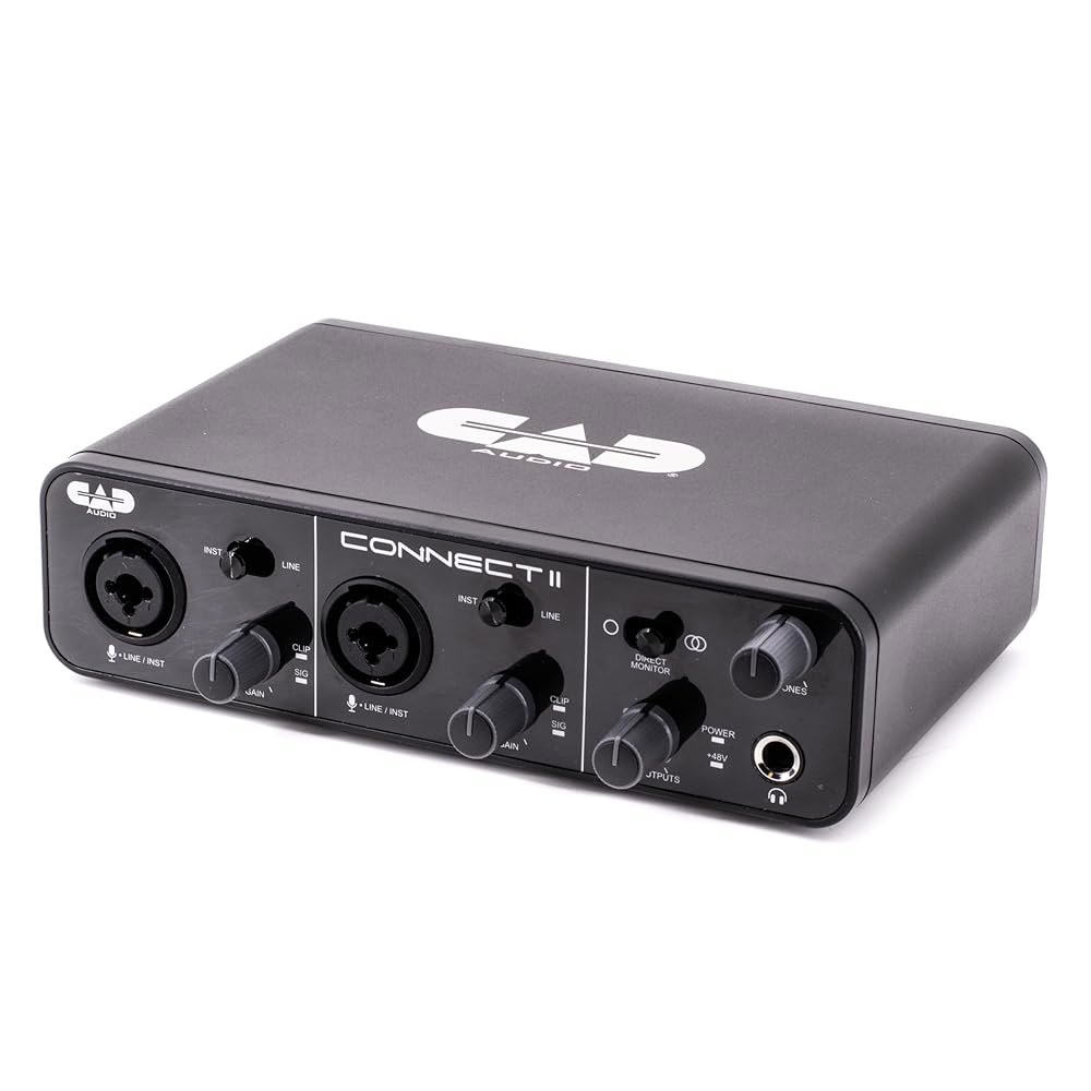 CAD 오디오 CX2 2x2 USB 인터페이스 u2013 24비트 /96kHz, 듀얼 XLR 콤보 입력, 팬텀 전원 - 상품 이미지