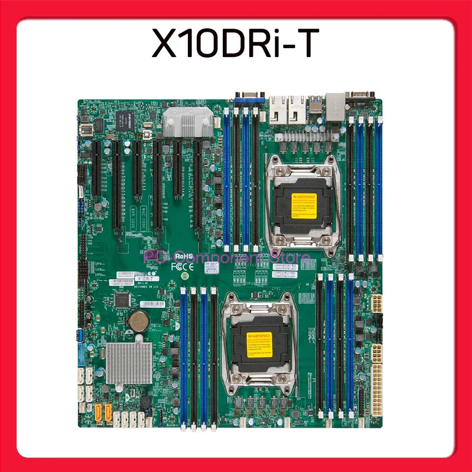 X10DRi-T 슈퍼마이크로 서버 마더보드 E5-2600 v4/v3 패밀리 듀얼 포트 X540 10GBase-T LGA2011 DDR4