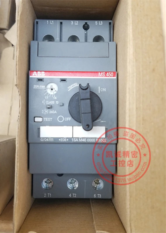 MS450-20 오리지널 ABB 모터 보호 스위치 14-20A 1SAM450000R1002