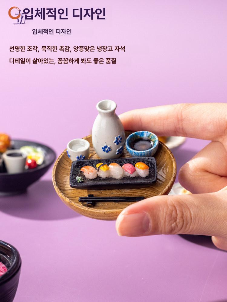 일본 음식 모양 냉장고 마그넷 레진 요리 자석 일본여행 기념품 모형 소품 선물 오므라이스 - 상세 이미지 2
