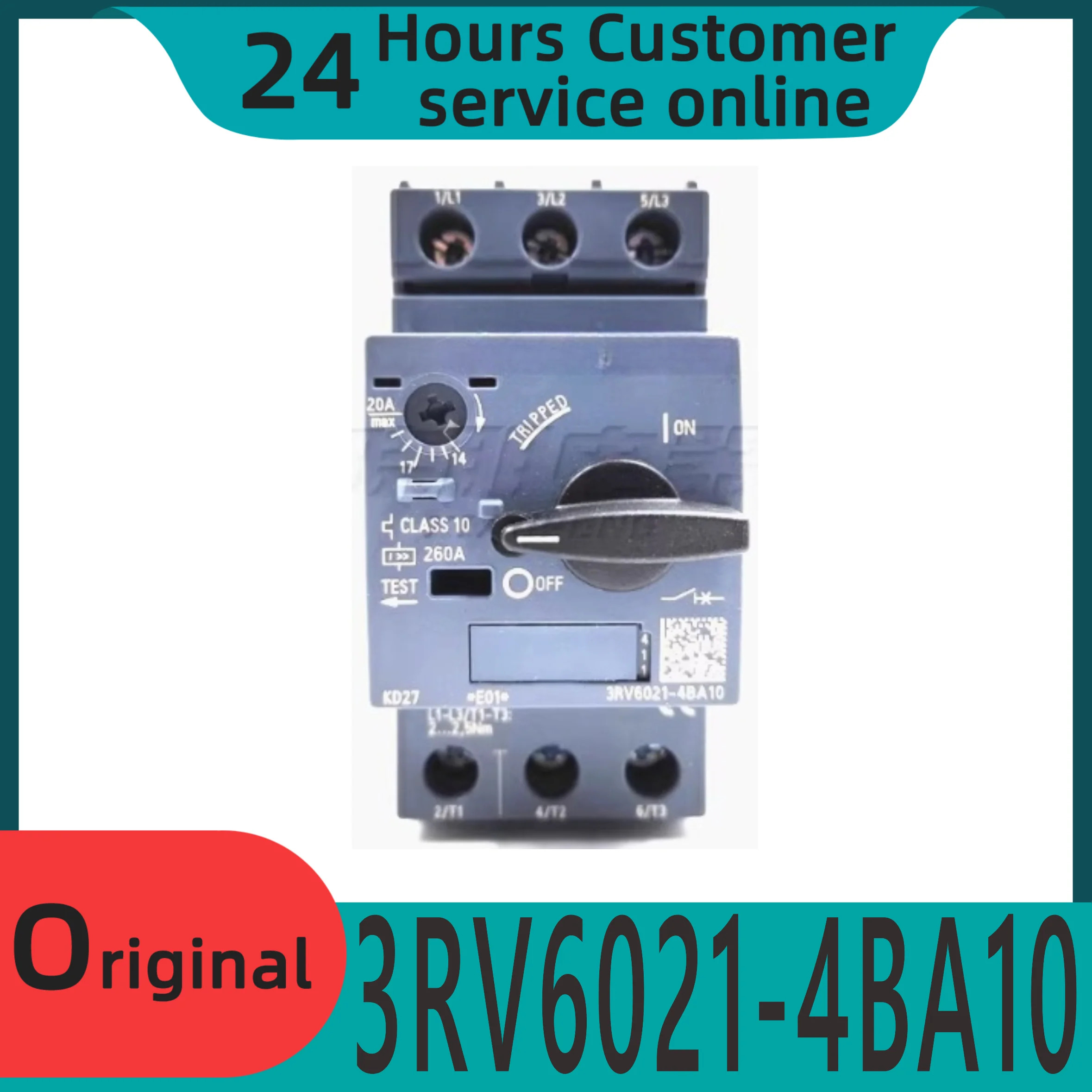 오리지널 모터 보호 회로차단기 3RV6021-4BA10 3RV6021-4CA10