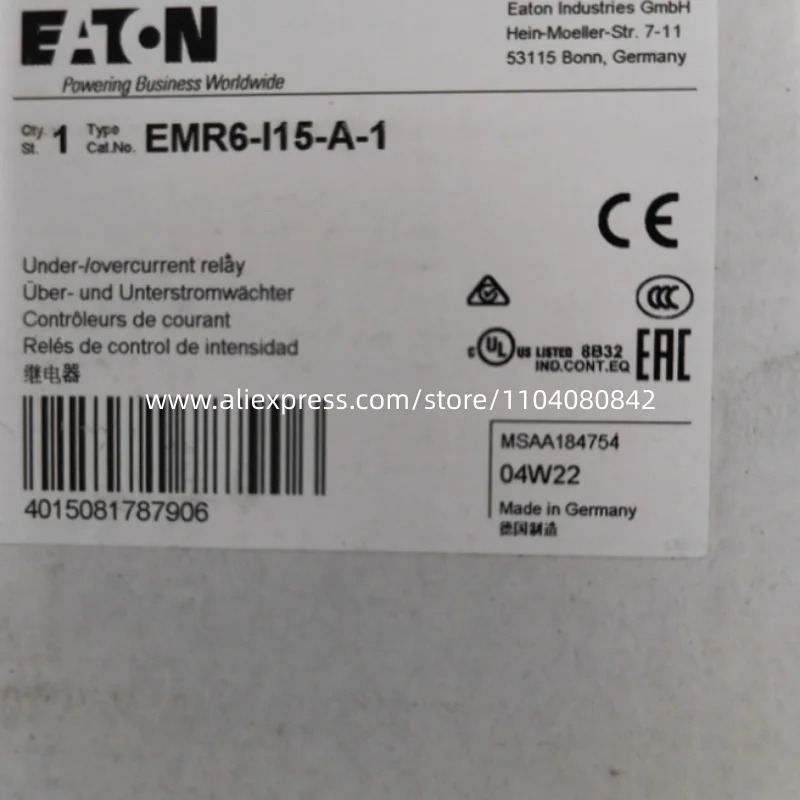 EATON 고성능 모니터링 릴레이 EMR6-I15-A-1 신
