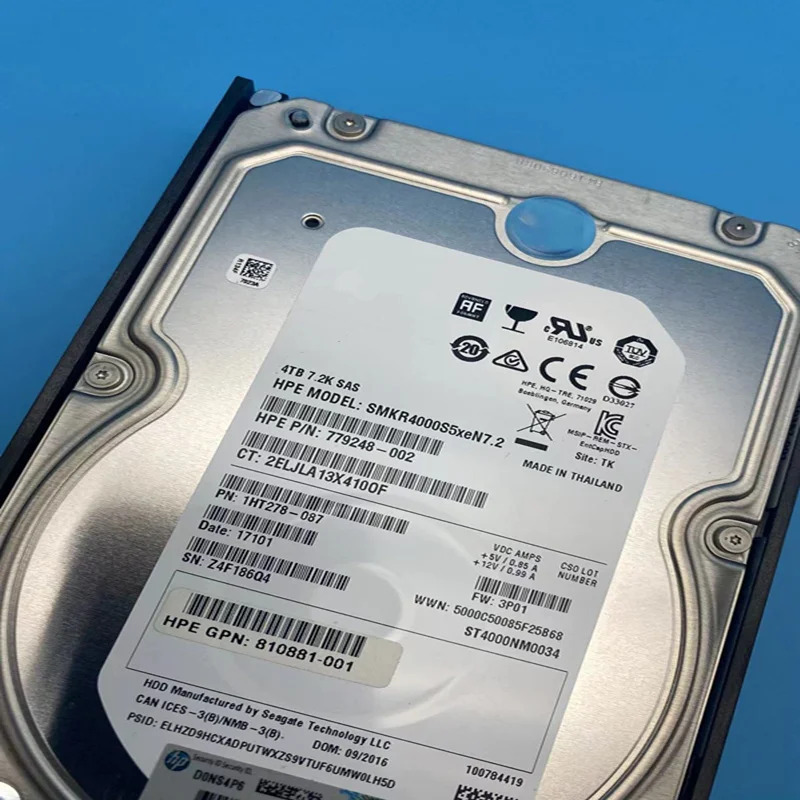 hp호환 8000 8400 4TB SAS오리지널 하드 3.5 인치 7200RPM 128MB 서버 HDD 810766-001 779248-002 810881-001