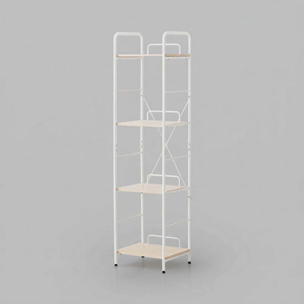 OLLSON 선반 345 좁은 4단 350mmx305mmx1365mm, 4단, 화이트 8135.4937 이미지 3