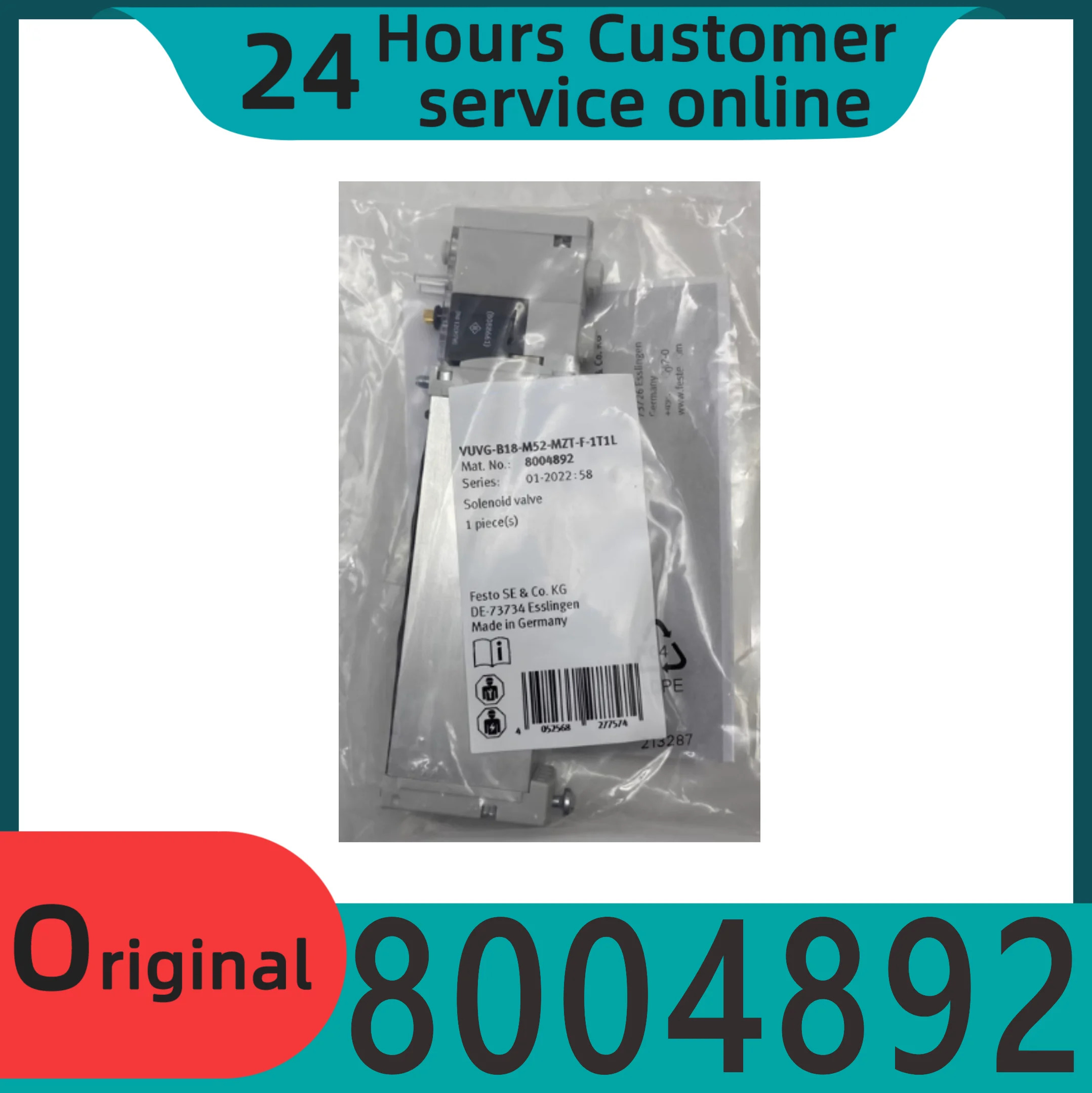 오리지널 VTUG 밸브 아일랜드 플레이트 VUVG-B18-M52-MZT-F1T1L 8004892