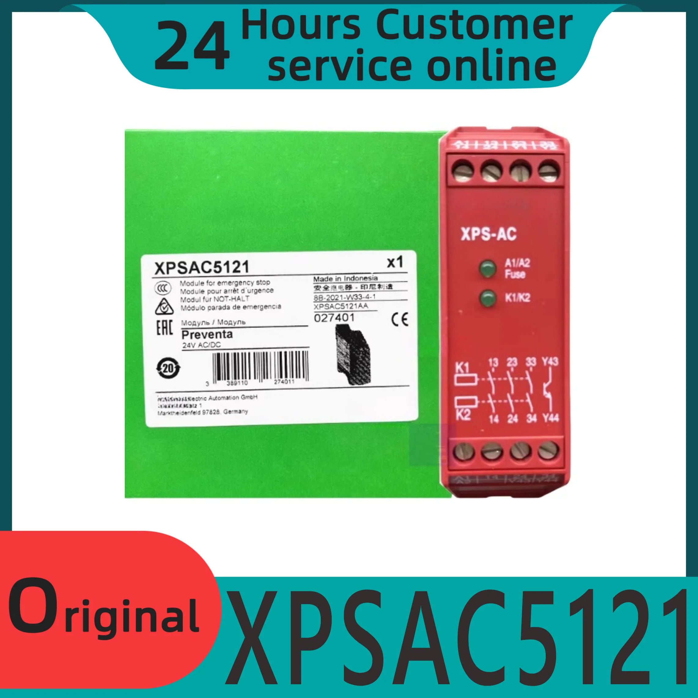 오리지널 안전 릴레이 XPSAC5121 XPS-AC5121
