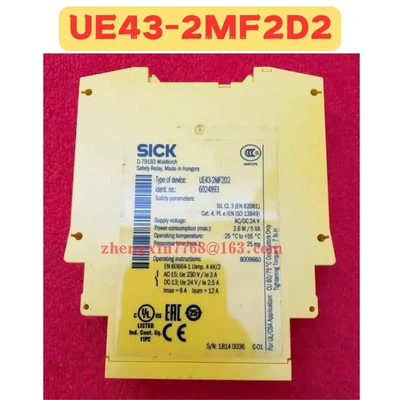 오리지널 UE43-2MF2D2 안전 릴레이 UE43 2MF2D2 6024893 신