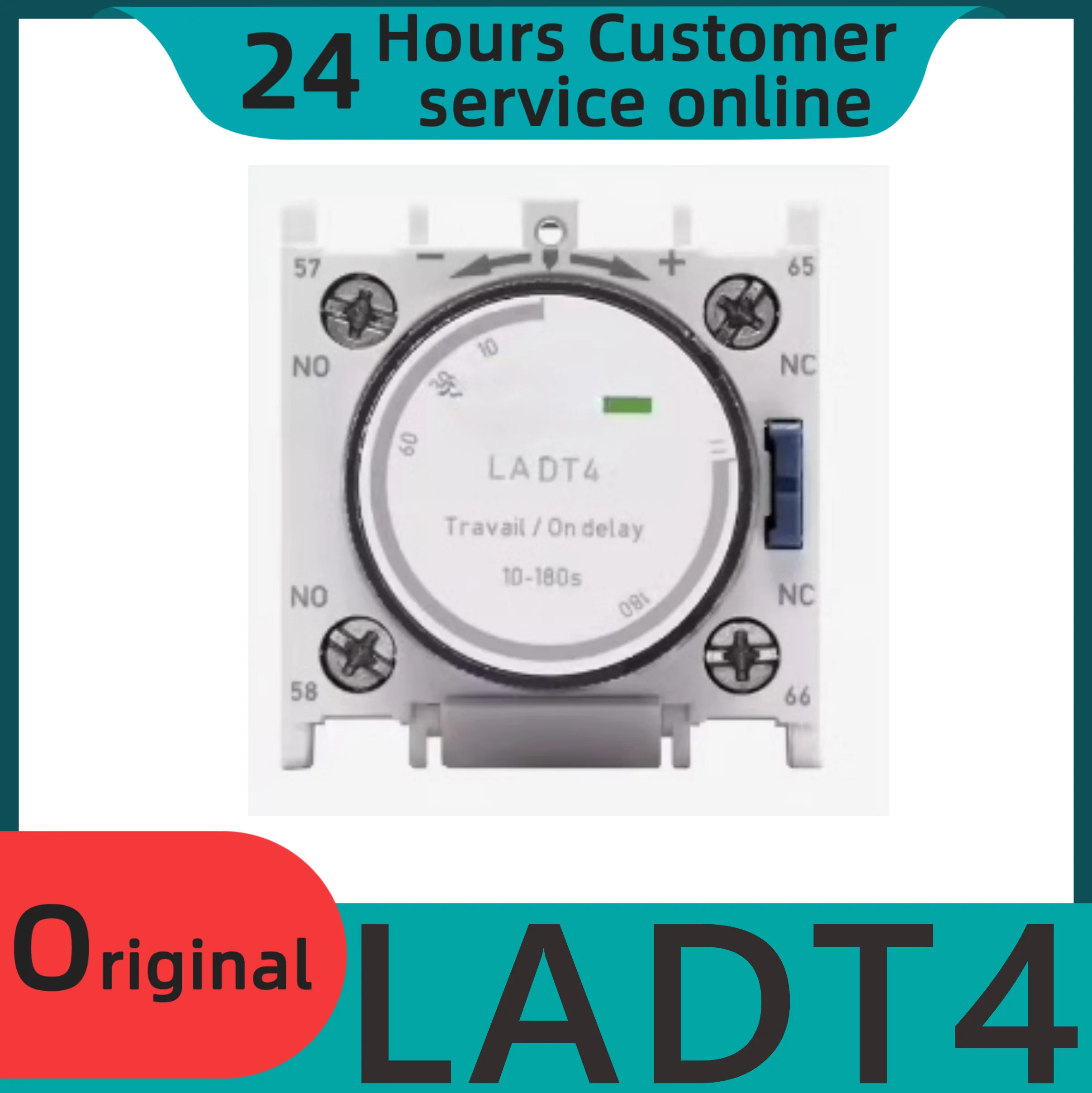 오리지널 접촉기 전지연 헤드 전원 지연 LADT4 LAD-T4 10-180S