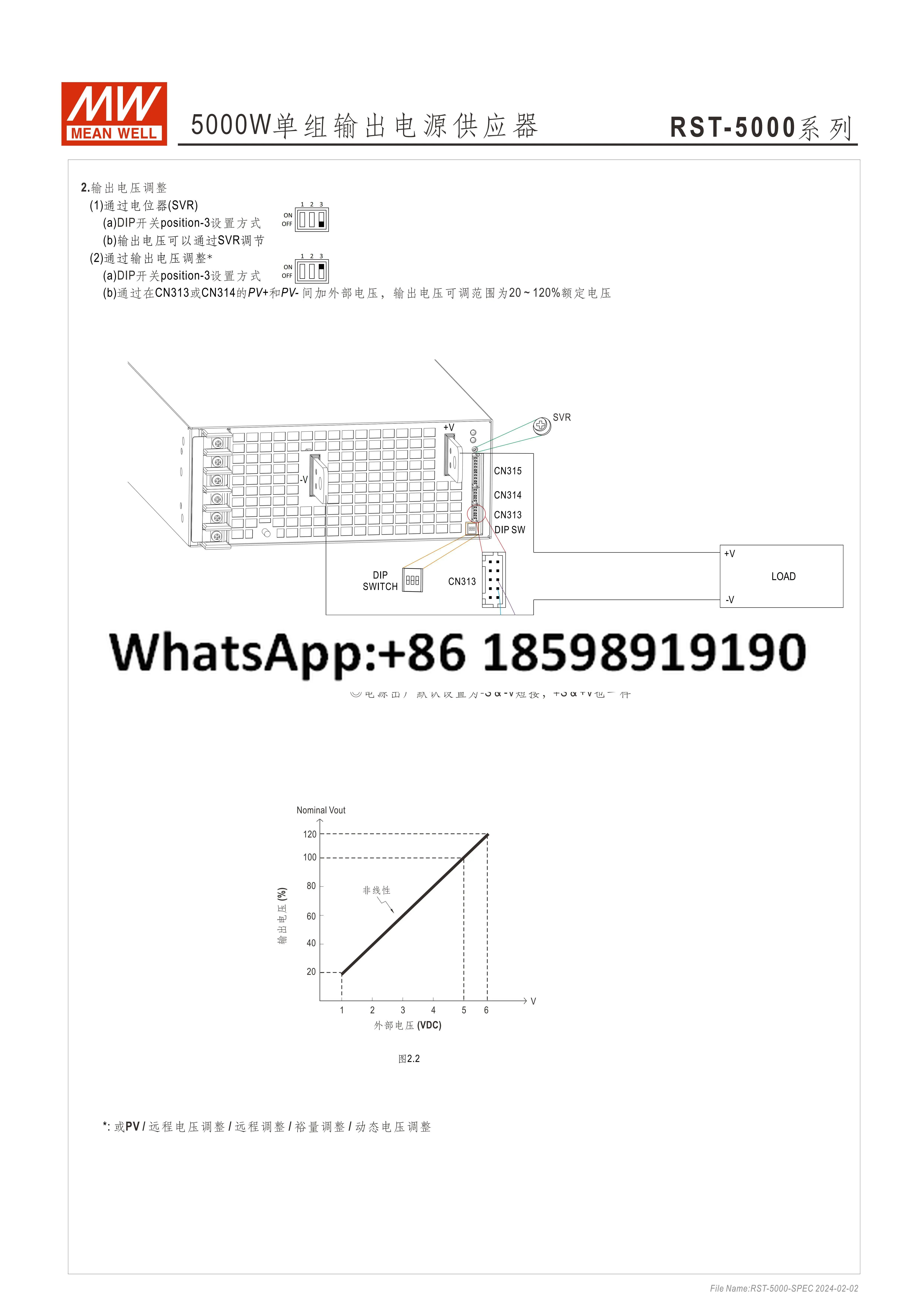 대만 스위칭 전원공급장치 RST 5000 5000W 24V36V48V 단일 출력