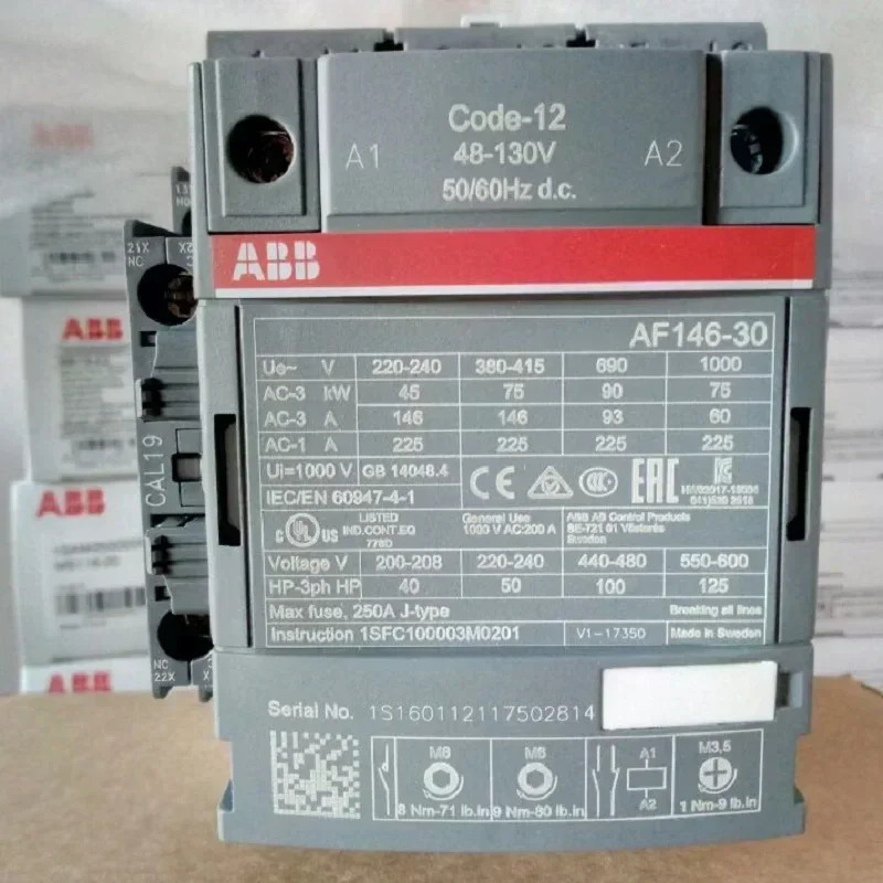 3겹 접촉기 AF 시리즈 AC/DC 작동 1NC1NO 146A 75kw AF146-30-11-11 AF146-30-11-12 AF146-30-11-13 AF146-30-11-14