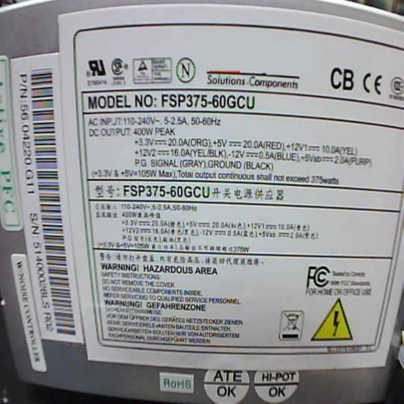 Aopen 375W 전원공급장치 FSP375-60GCU PSU 신