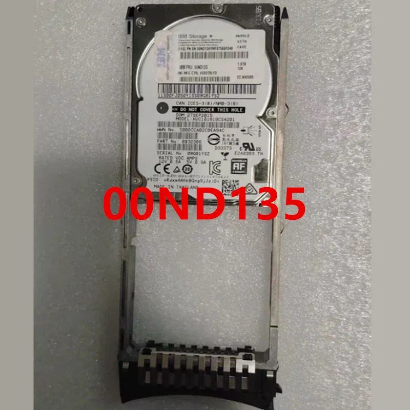 IBM DS8000 DS8870 1.8TB 2.5 10K SAS 서버 하드 드라이브새 원본 HDD 00ND136 00ND135