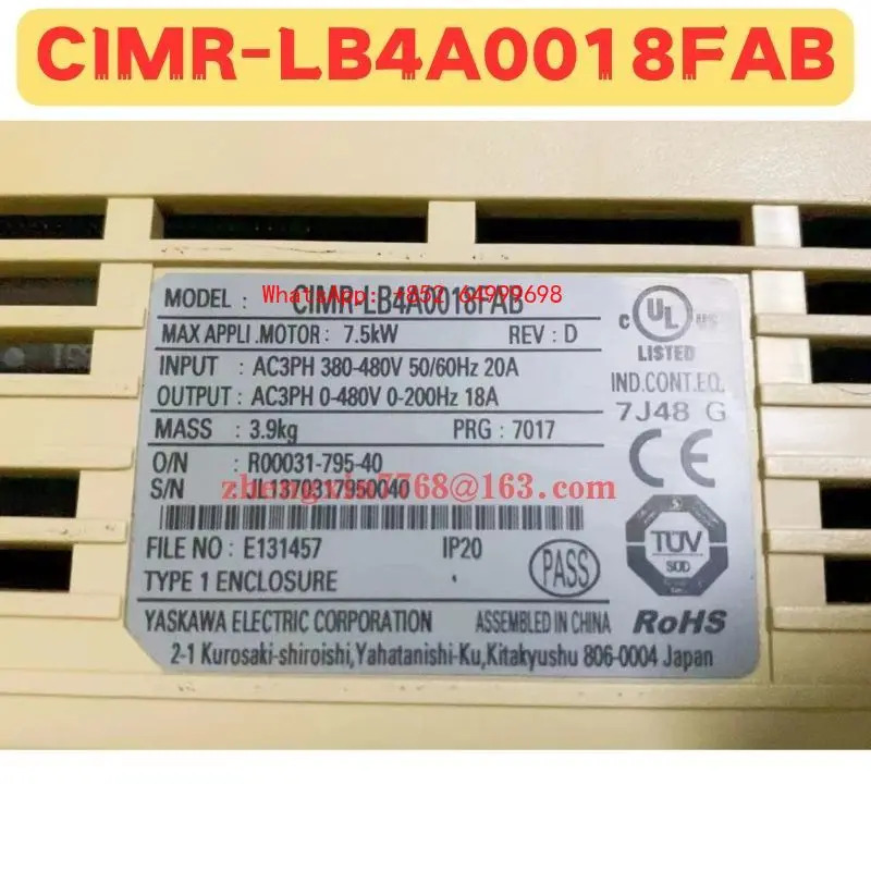 리퍼 주파수 변환기 CIMR-LB4A0018FAB CIMR LB4A0018FAB 정상 기능 완료