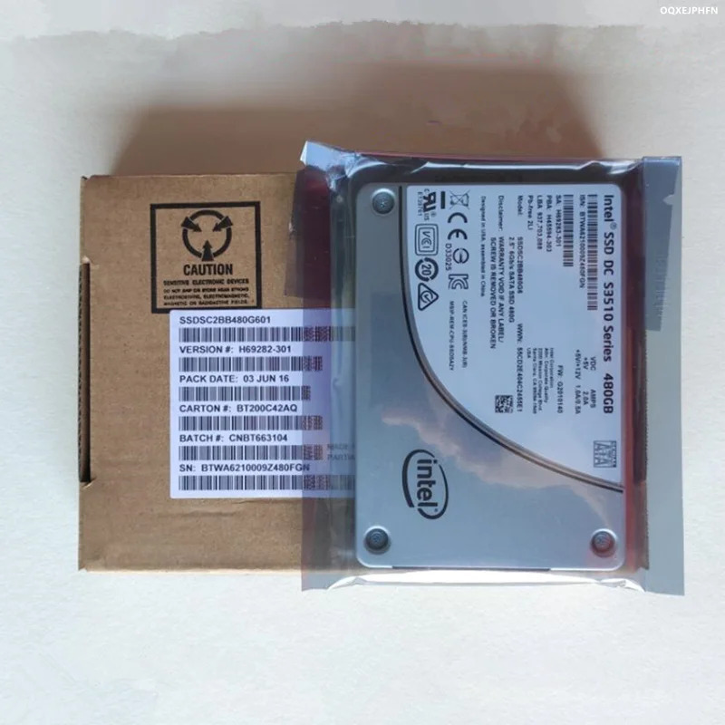 SSD DC S3510 오리지널 솔리드 스테이트 드라이브 SSDSC2BB480G6 SSDSC2BB480G601 480GB 2.5 인치 SATA 신