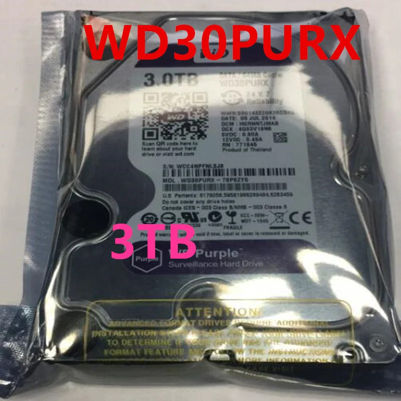 WD 레드 3TB SATA 3.5 인치 하드 5400RPM 64MB 모니터링 HDD WD30PURX 신