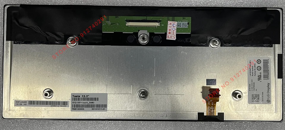 LA123WF1-SL01 디지털 계기판 스피드 모터 A LCD 스크린 LA123WF1 SL01 테슬라호환 모델 S S2X GEN 2 신