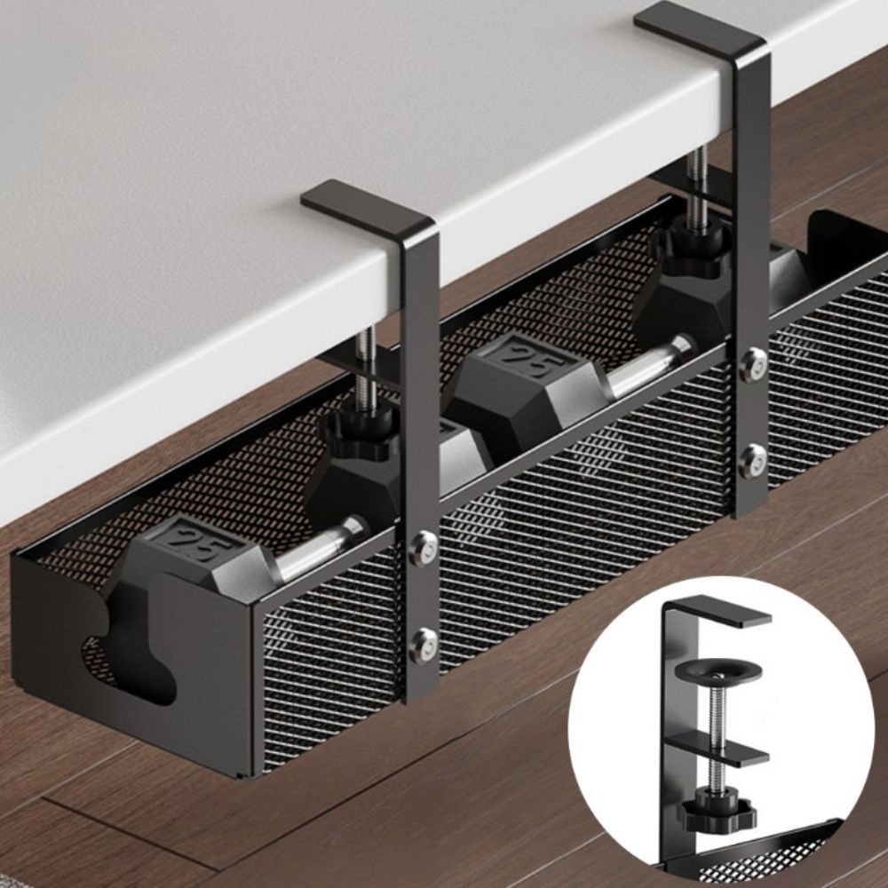 무타공멀티탭정리함 책상멀티탭정리 콘센트선반 컴퓨터 - 상세 이미지 2