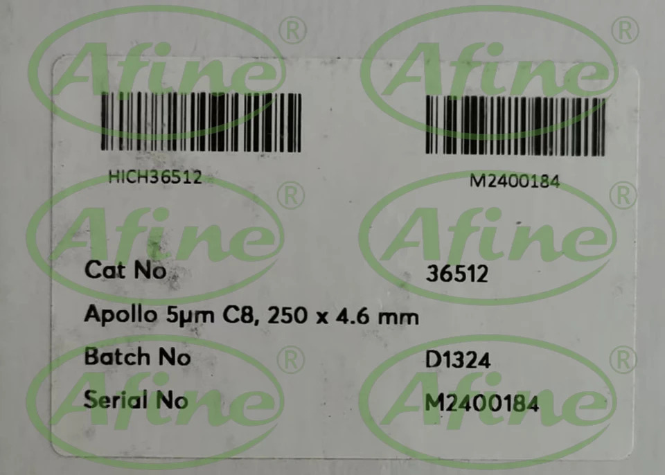 AFINE Hichrom 36512 Apollo 5um C8 컬럼 250x4.6mm