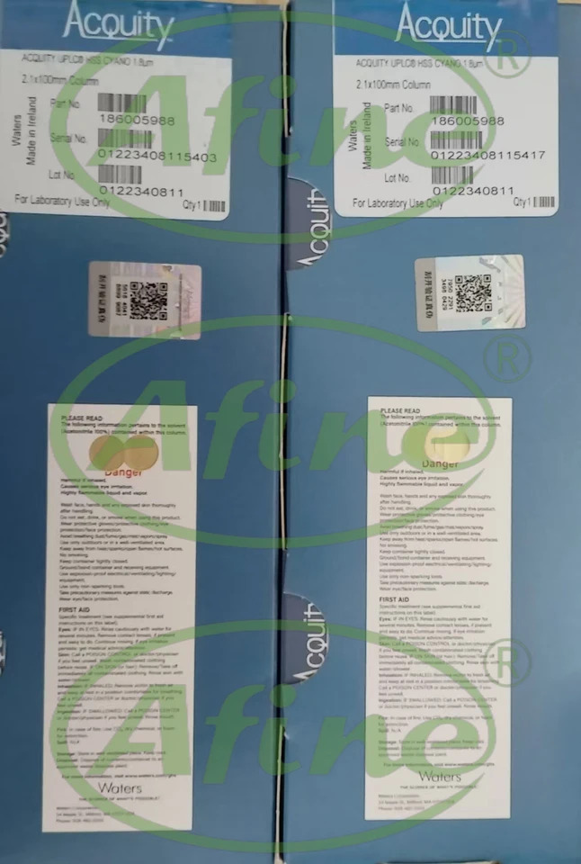 AFINE 워터스 186005988 ACQUITY UPLC HSS CYANO 럼 CN 100 mm x 2.1mm 1.8 m