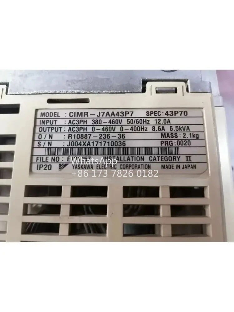 CIMR-J7AA43P7 리퍼 J7 시리즈 인버터 400V 3PHASE 3.7kW 기능 OK