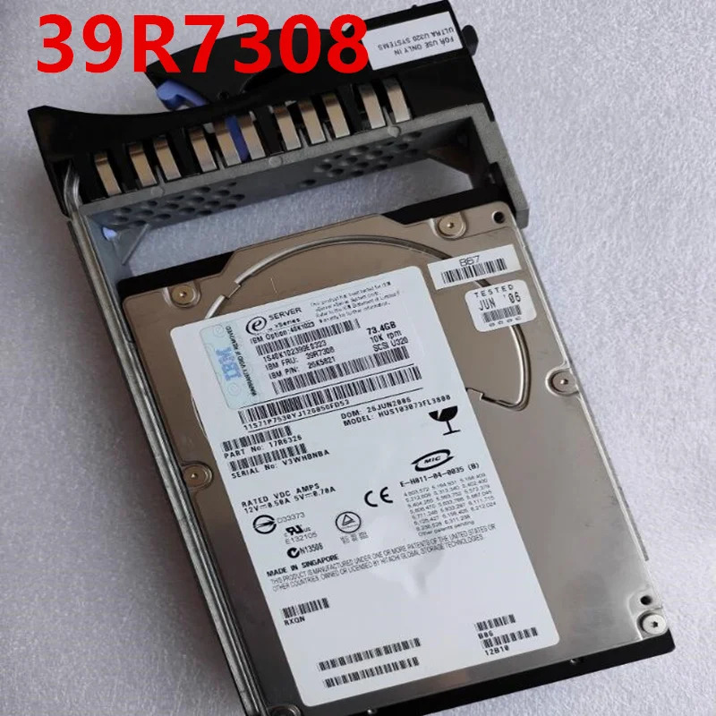 IBM 73.4GB 80Pin SCSI 3.5 10000RPM 16MB 하드 드라이브 40K1023 39R7308 26K5821거새