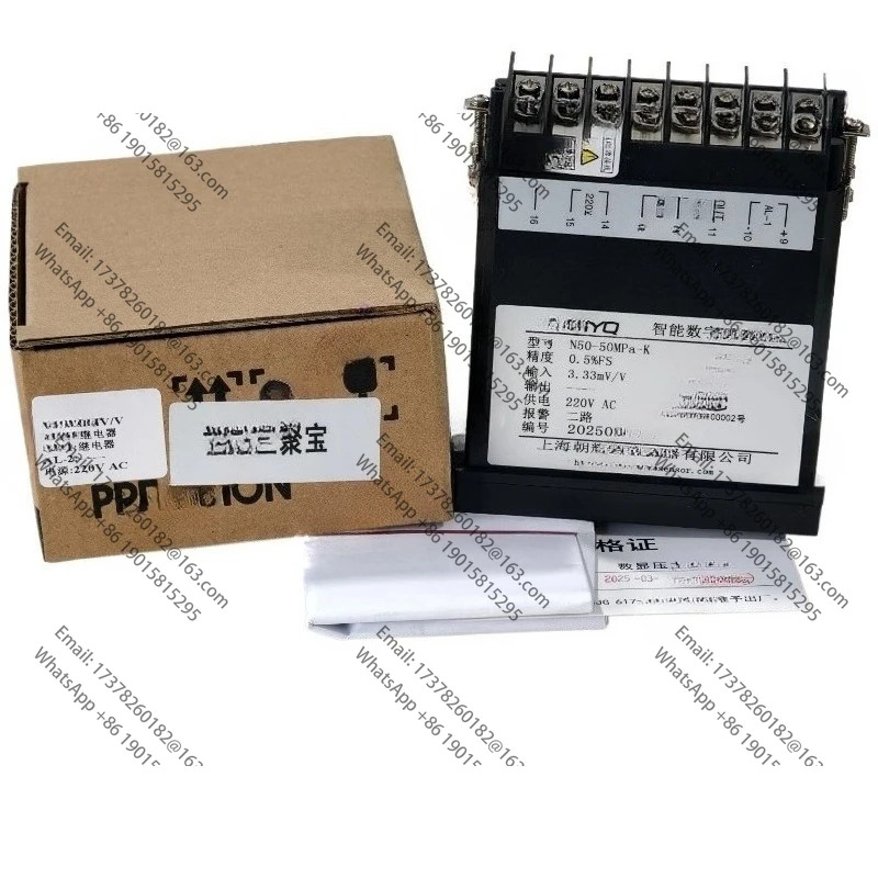 ZHYQ PT124G123T 50Mpa-1/220UNF 152/4603.3V/V60.5%K 용융 압력센서 6 핀압력 온도 표시기 N50 포함
