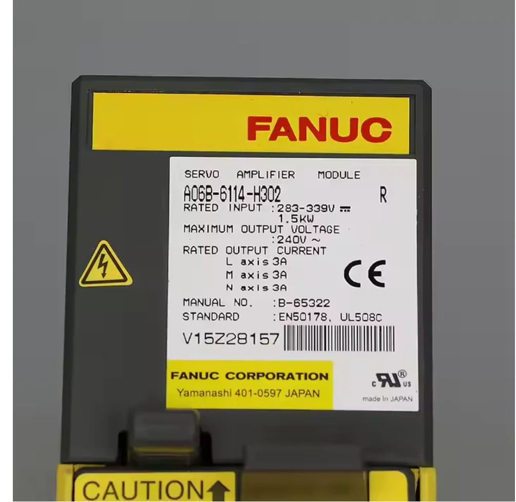 A06B-6114-H302 Fanuc 서보 드라이브 증폭기 12개월 A06B 6114 H302