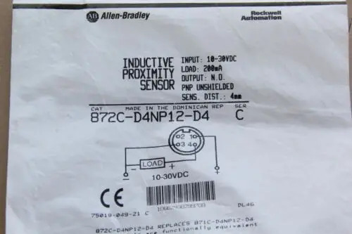 새 AB 872C-D4NP12-D4 M12 PNP NO 경험