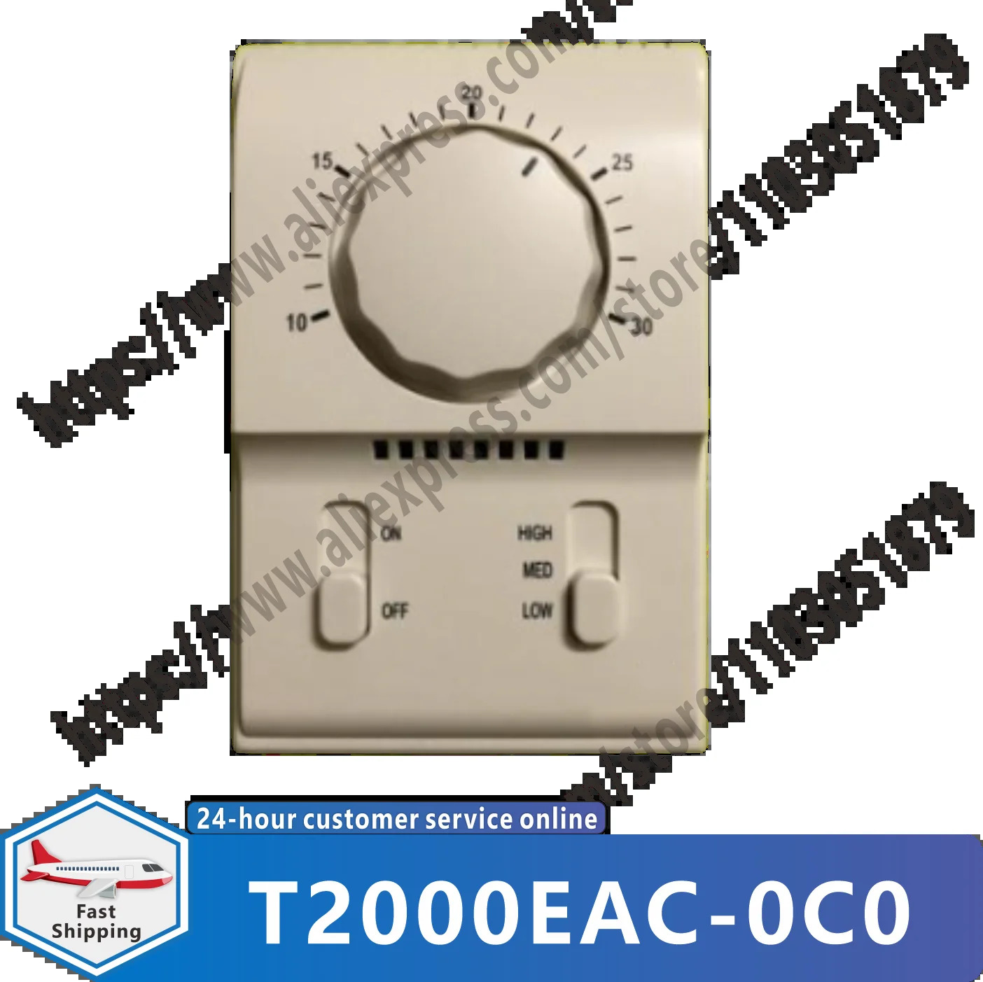 T2000EAC-0C0 단일 냉기 기계식 팬 코일 온도 조절기