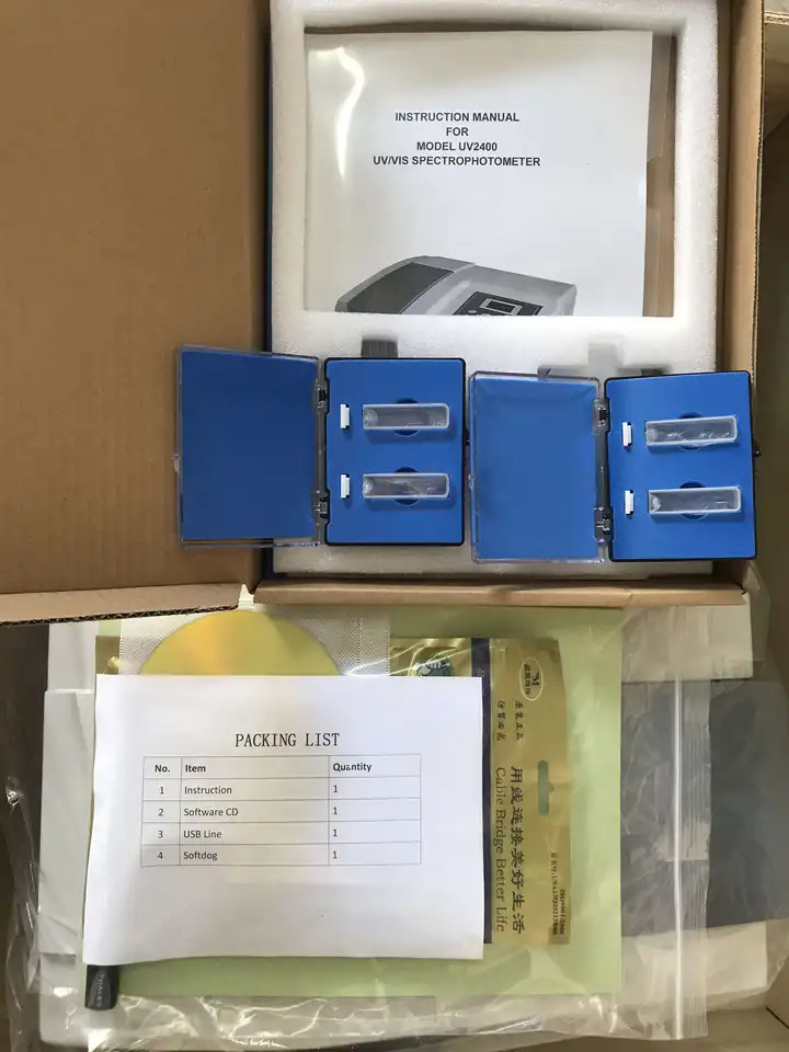 LCD 디스플레이 190-1100 Nm 더블 빔 UV/Vis 분광 광도계 과학 연구용