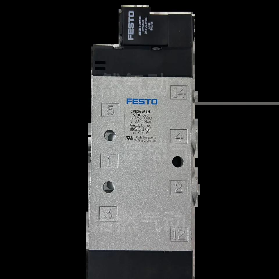 Festo 중앙 밀폐형 솔레노이드 밸브 3위치 5방향 CPE24-M1H-5 3GS-3 8 170266 포장