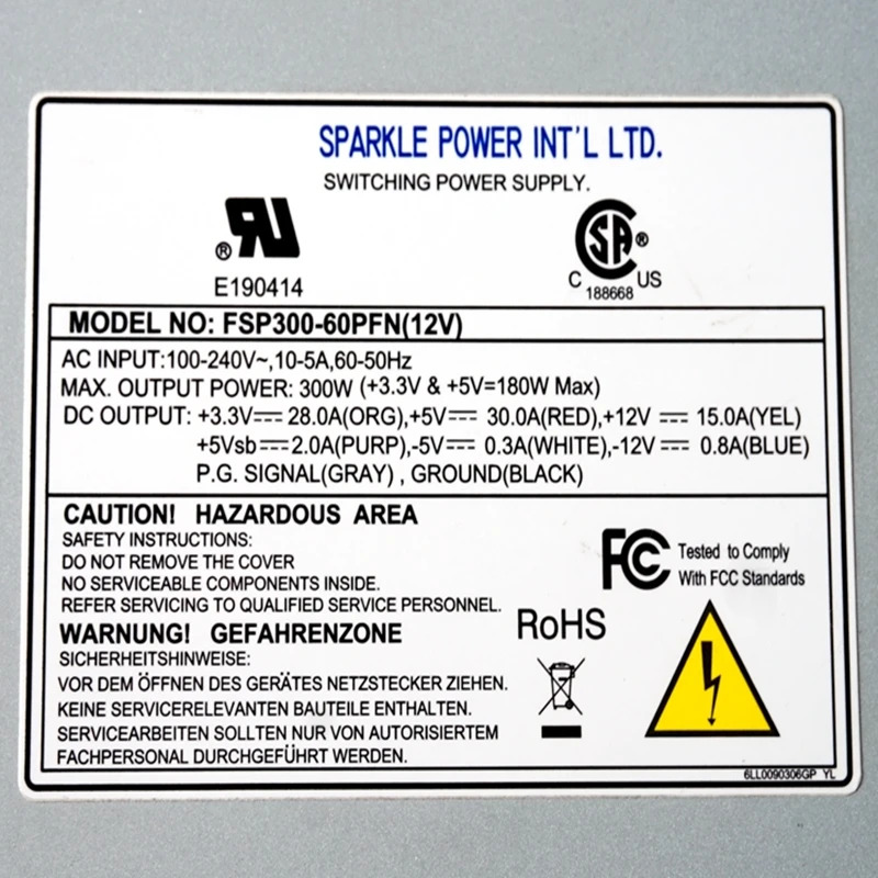 SPIPSU P6 300W 전원공급장치 FSP300-60PFN12V 신