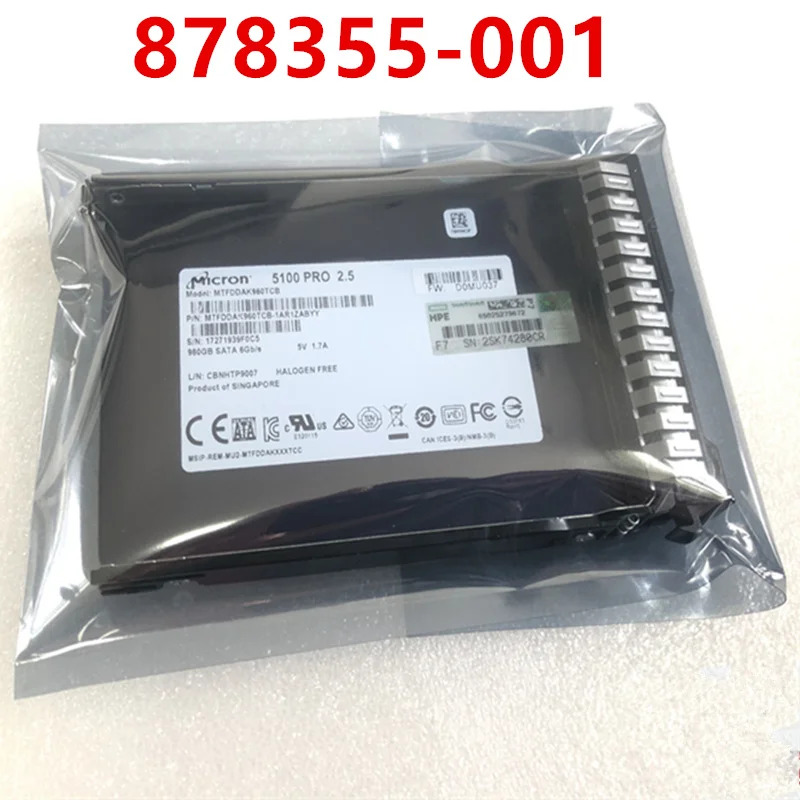 hp호환 380G10 380G9 360 2.5 인치 SSD SATA 960GB 878119-B21 878355-001 솔리드 스테이트 드라이브 신