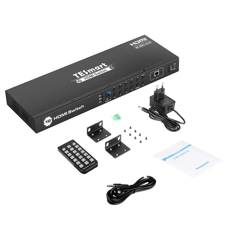 HDMI 스위치 16 입력 1 출력 포트 16x1 4K  60Hz