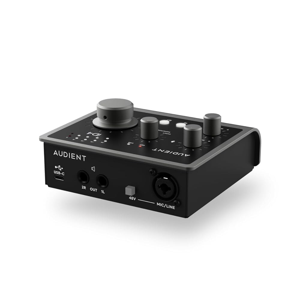 오디오 인터페이스 iD4 MKII, 클래스 A 콘솔 마이크 프리앰프(고속 USB-C, 모니터 믹스 및 패닝 기능, 헤드폰 출력 2개, Mac / PC iOS 호환), 블랙 - 상세 이미지 2