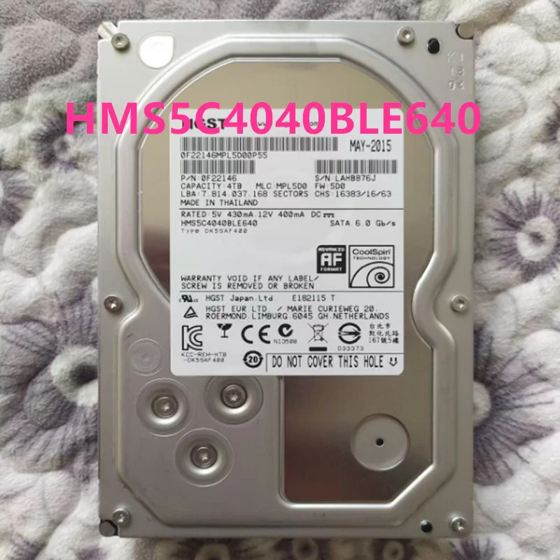 HMS5C4040ALE640 HMS5C4040BLE640 HGST 4TB SATA 3.5 5400RPM 64MB 데스크탑 HDD 새 하드