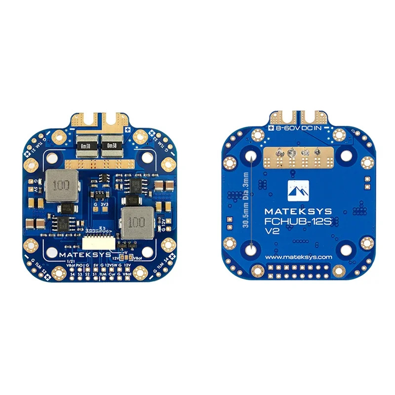 Matek Mateksys FCHUB-12S V2 허브 배전 보드 PDB 5V 12V BEC 내장 184A 전류센서 RC 멀티콥터용