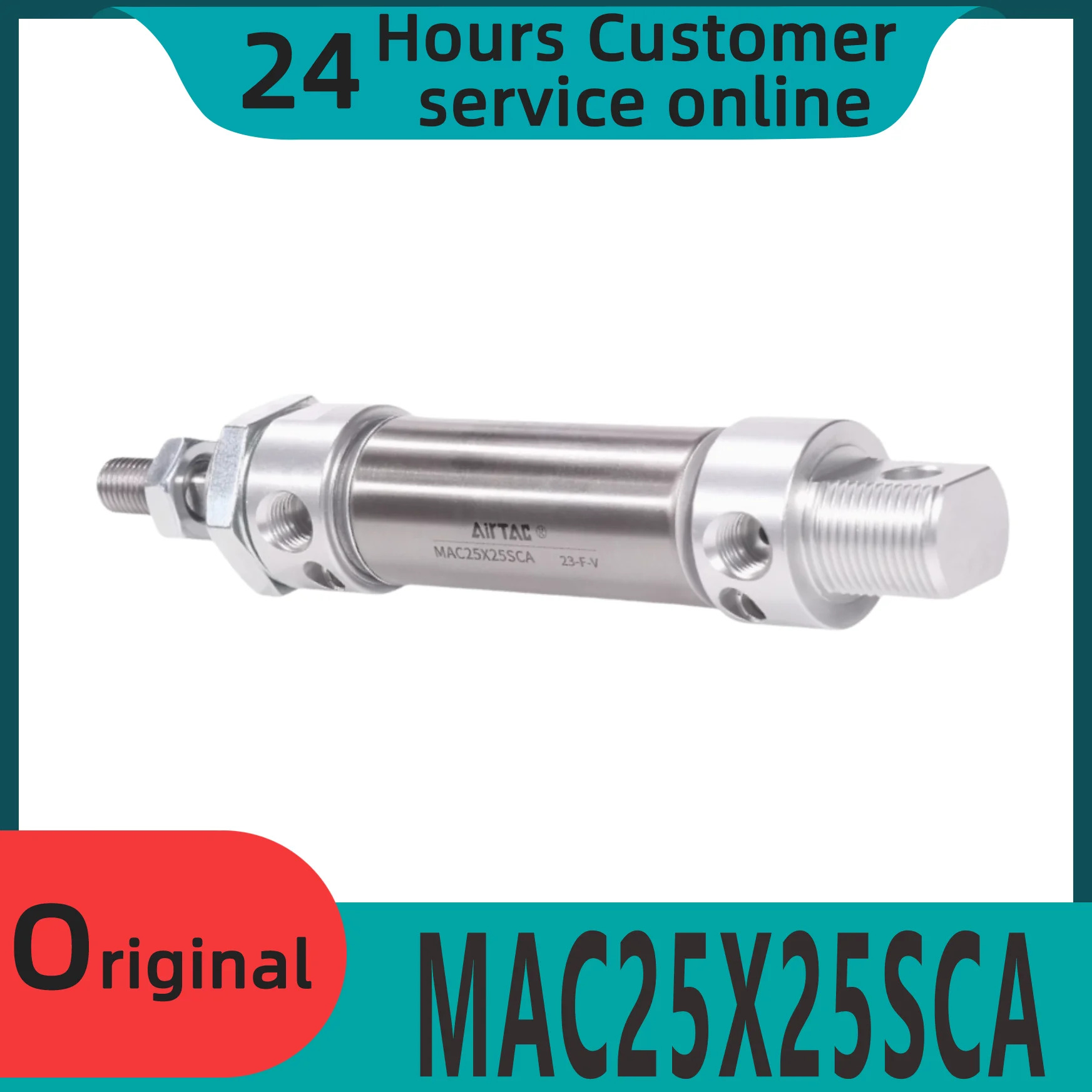 오리지널 버퍼링 스테인레스 스틸 미니 실린더 MAC25X25SCA MAC25X30SCA MAC25X40SCA MAC25X50SCA 신