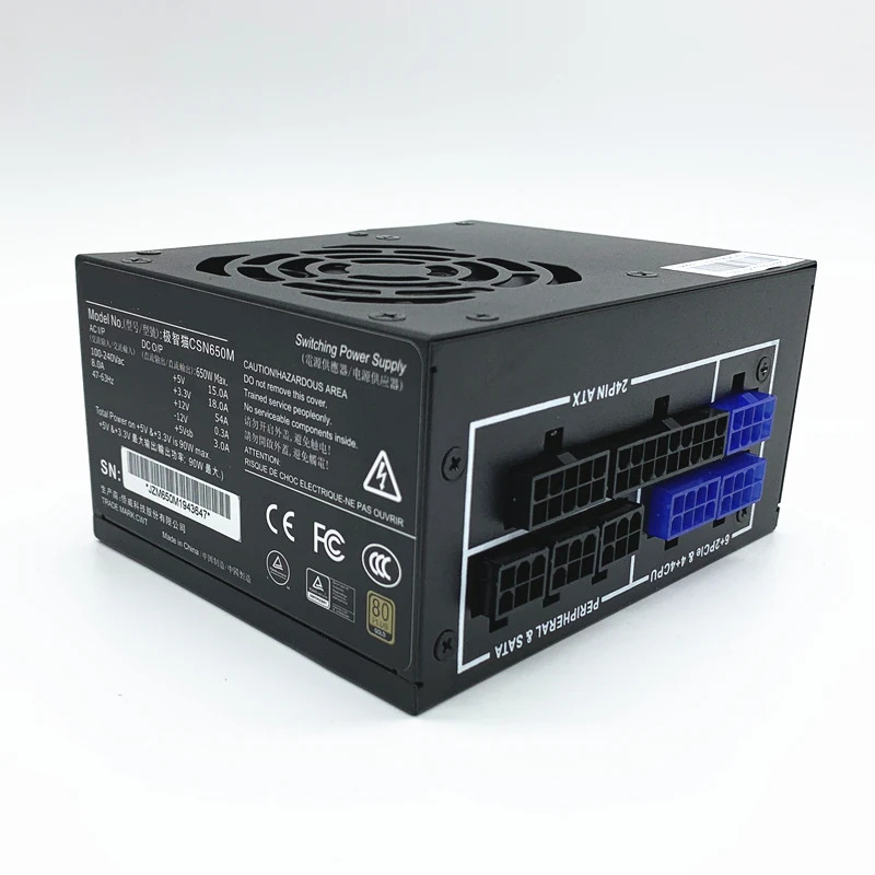Zhijidian 미니 ITX SFX 전원공급장치 650W 500W CSN650M CSN500M PSU 신