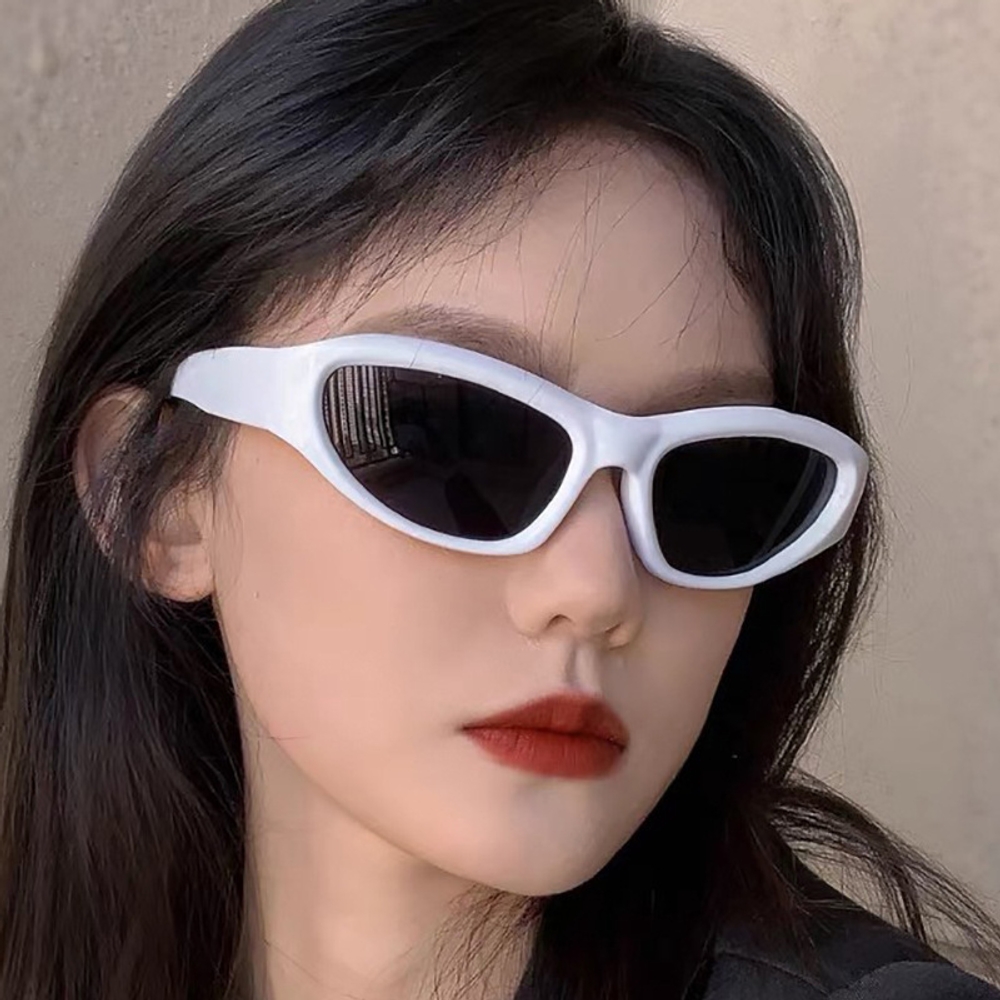 Y2K 여성 선글라스 무드컬러 아이웨어 데일리 스트릿 레트로 촬영 패션 X7 핑크 프레임 머큐리 - 상세 이미지 3