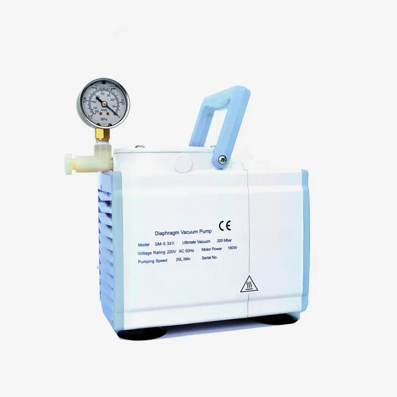 회전식 증부식 방지 PTFE NBR 다이어프램 진공 펌프 15mbar 신