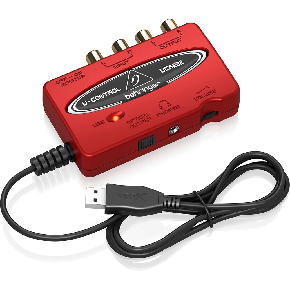 베링거 U-Control UCA222 초저지연 2인치/2인치 USB 오디오 인터페이스(디지털 출력 포함) - 상품 이미지